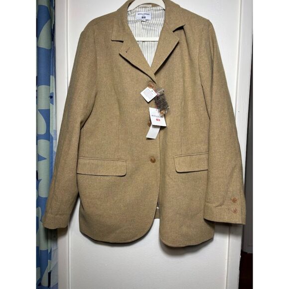 Uniqlo x Ines De La Fressange Blazer Jacket Size XXL NWT Wool Linen Minimalist - Picture 2 of 4